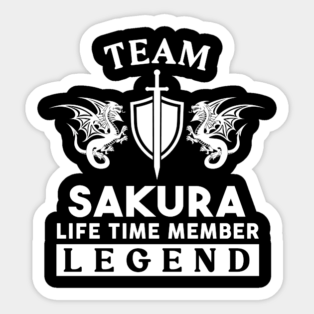 Sakura Name T Shirt - Sakura Life Time Member Legend Gift Item Tee Sticker by unendurableslemp118